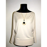 Bluzka Abba luźne kimono ze ściągaczami - kolor maślany żółty